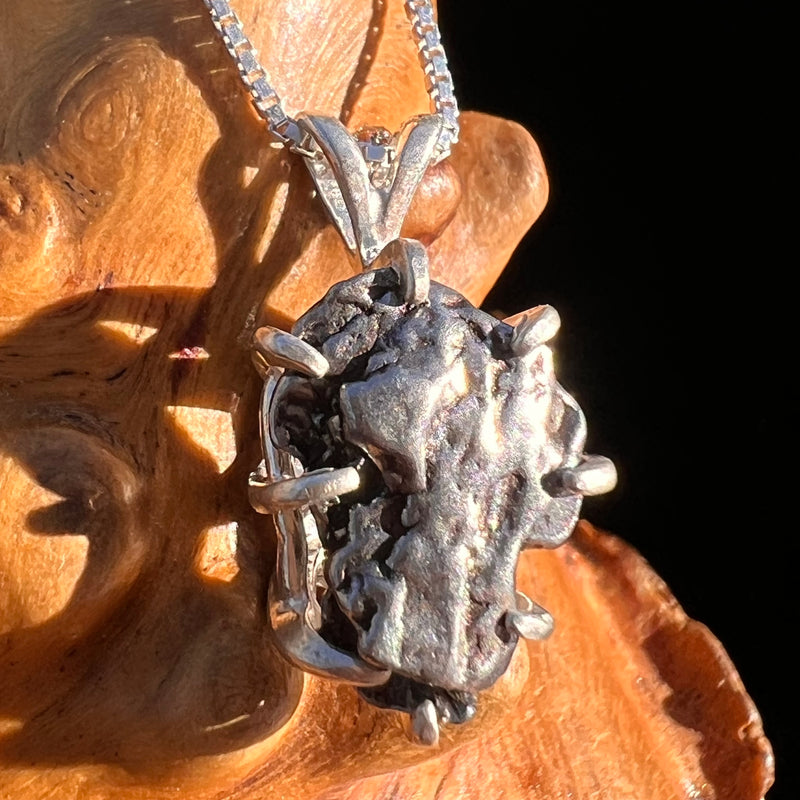 Campo Del Cielo Meteorite Pendant Sterling #7382-Moldavite Life