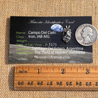 Campo Del Cielo Meteorite Pendant Sterling #7738-Moldavite Life