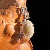 Cat's Eye Chrysoberyl & Moldavite Necklace Sterling #7707-Moldavite Life