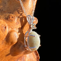 Cat's Eye Chrysoberyl & Moldavite Necklace Sterling #7708-Moldavite Life