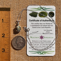 Cat's Eye Chrysoberyl & Moldavite Necklace Sterling #7709-Moldavite Life