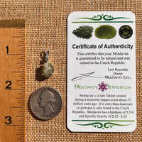 Cat's Eye Chrysoberyl & Moldavite Pendant Sterling #7558-Moldavite Life