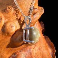 Cat's Eye Chrysoberyl Pendant Sterling #7782-Moldavite Life