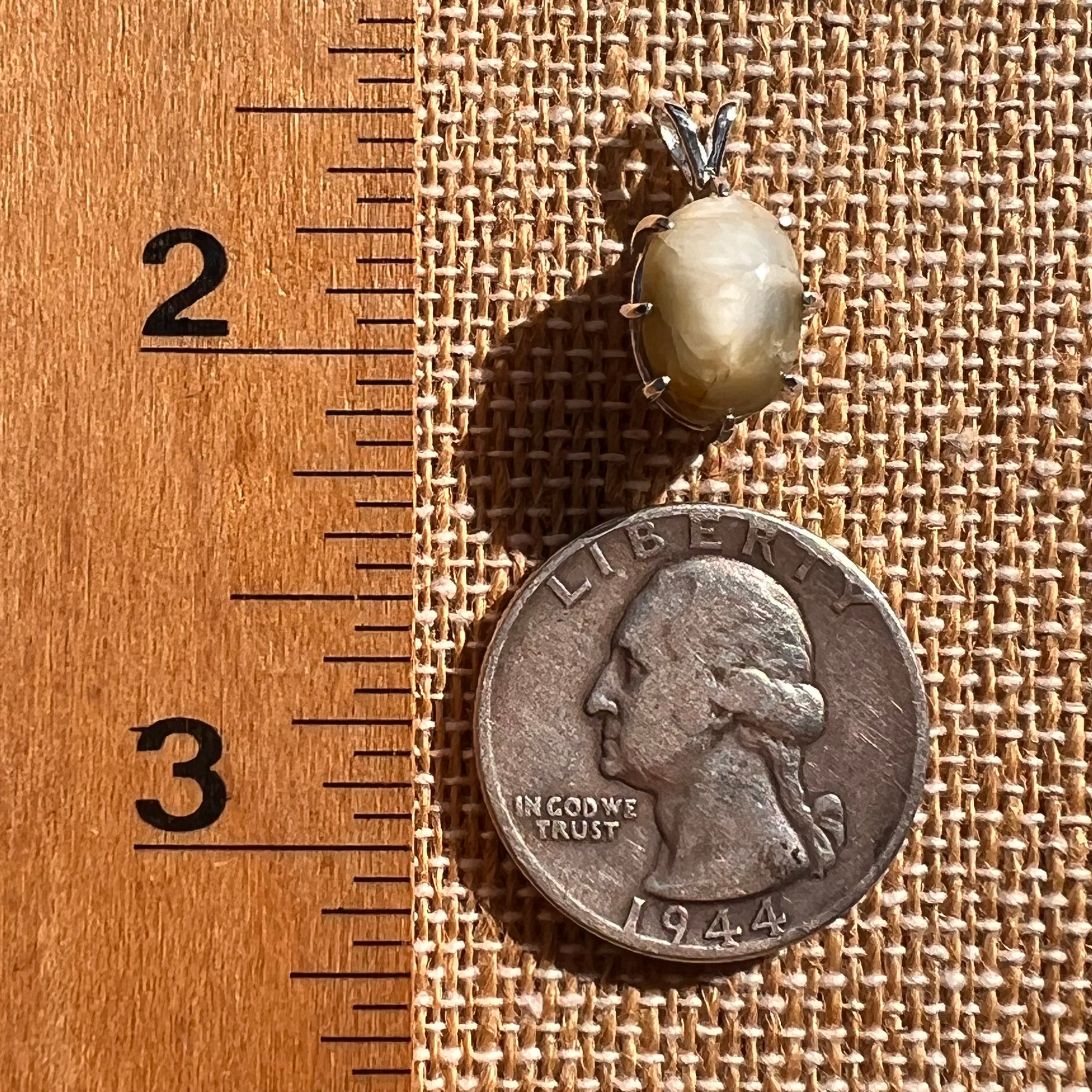 Cat's Eye Chrysoberyl Pendant Sterling #7786-Moldavite Life