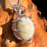 Cat's Eye Chrysoberyl Pendant Sterling #7788-Moldavite Life
