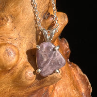 Charoite Necklace Sterling Silver #5636A-Moldavite Life