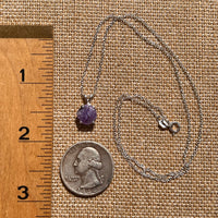 Charoite Necklace Sterling Silver #5638-Moldavite Life
