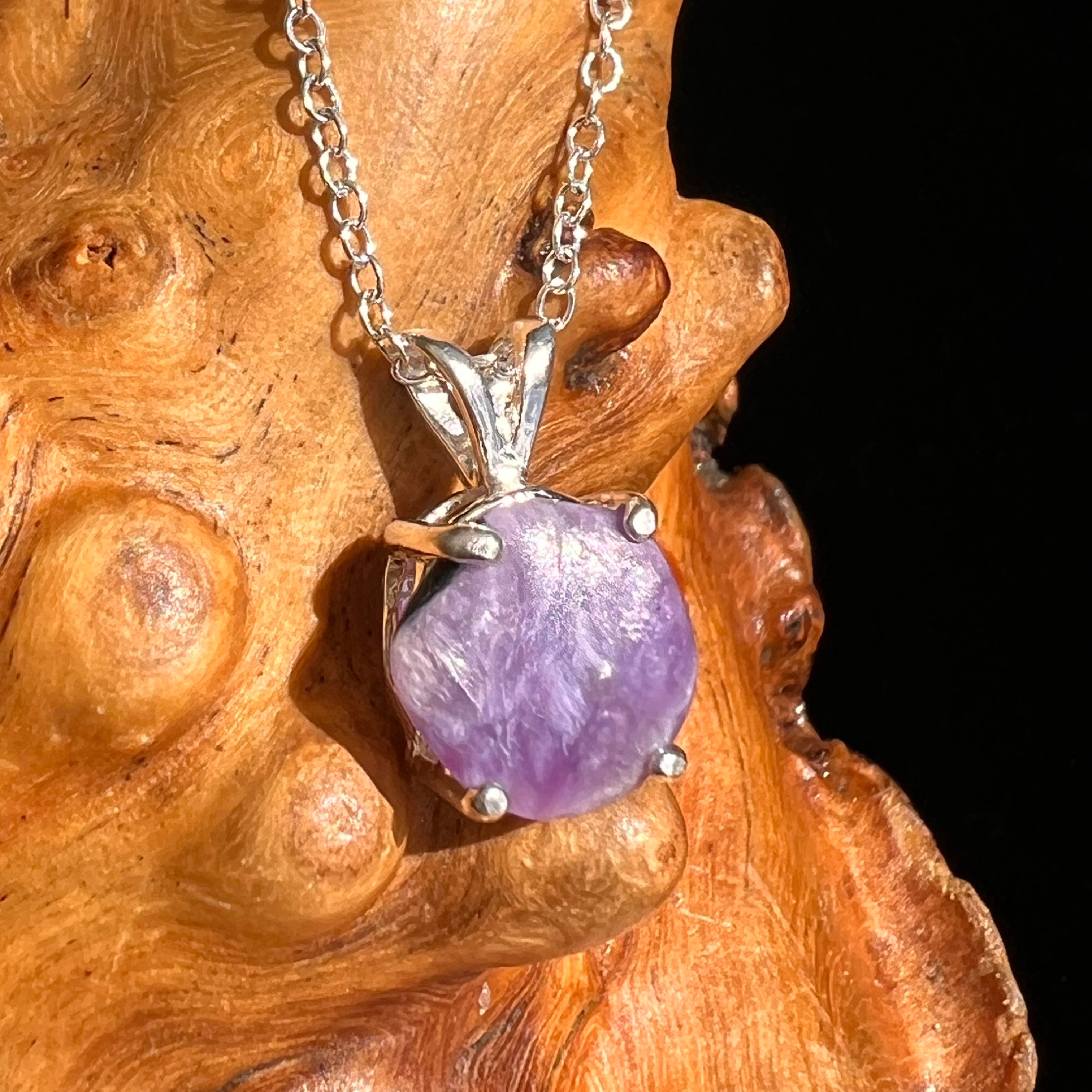 Charoite discount and Sterling Silver Pendant