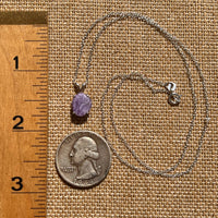 Charoite Necklace Sterling Silver #5639-Moldavite Life