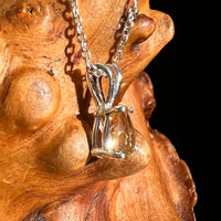 Citrine Pear Necklace Sterling Silver-Moldavite Life
