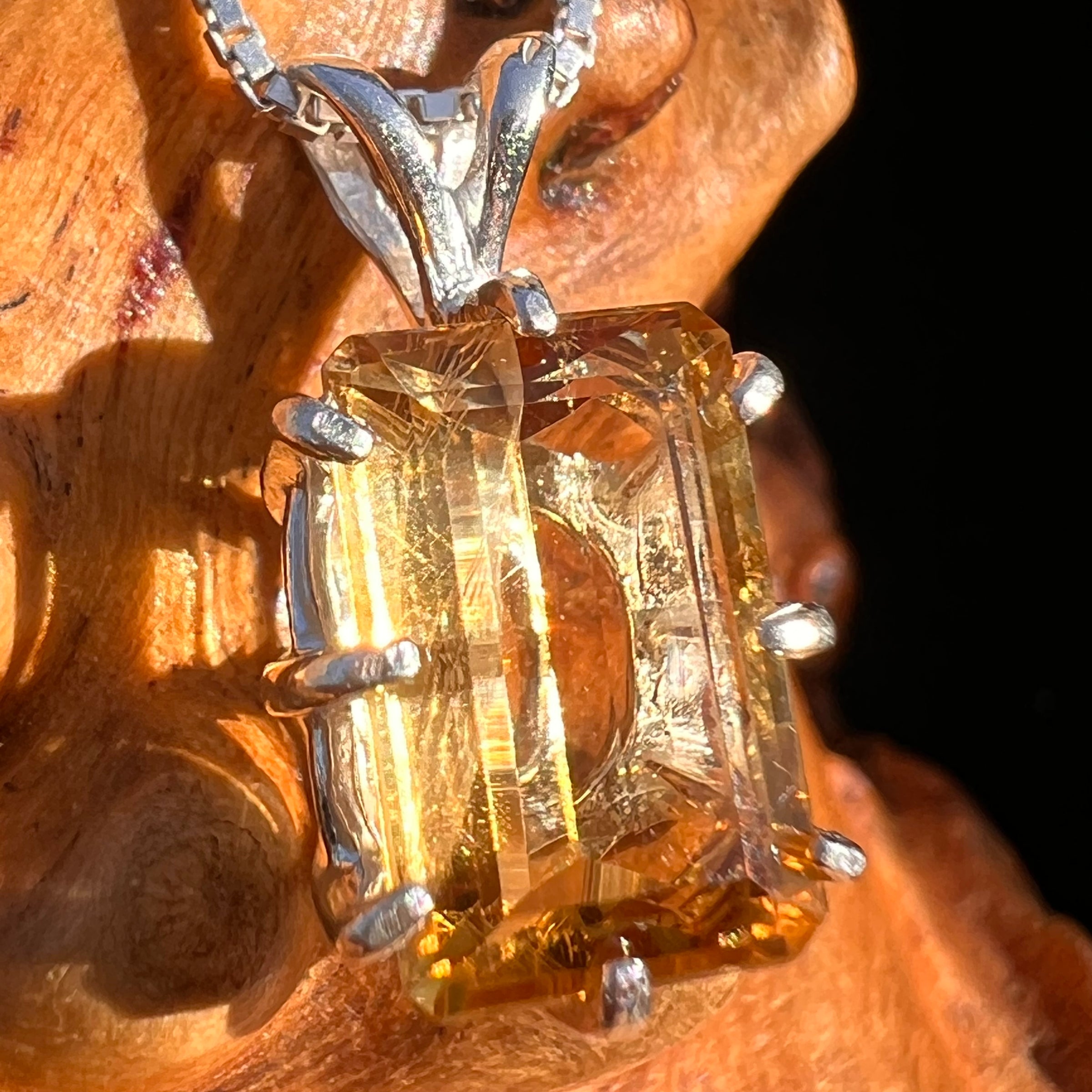 Citrine Pendant Sterling Silver #7743-Moldavite Life