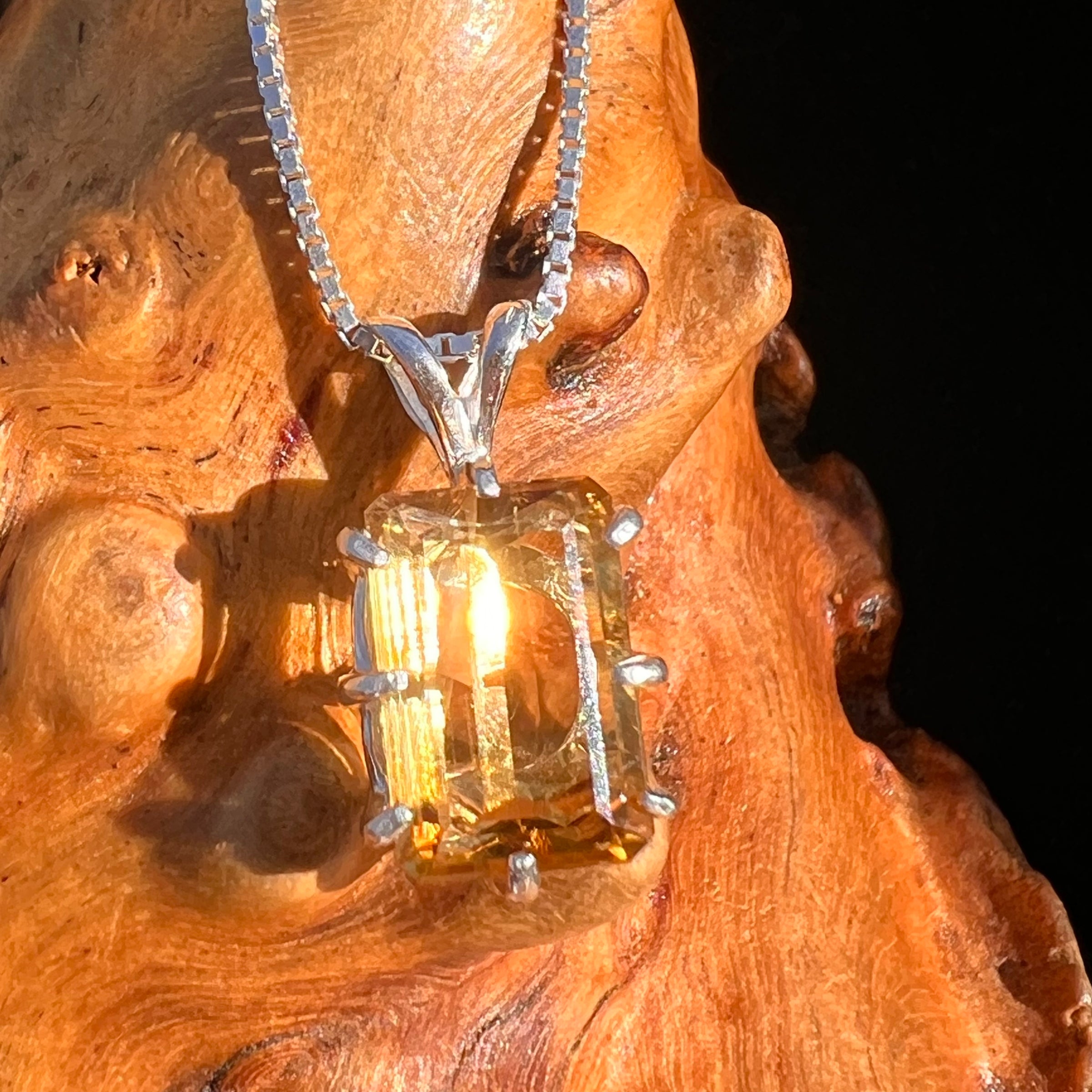 Citrine Pendant Sterling Silver #7743-Moldavite Life