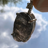 Colombianite & Moldavite Necklace Sterling Silver #5163-Moldavite Life