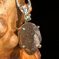 Colombianite & Moldavite Necklace Sterling Silver #5167-Moldavite Life