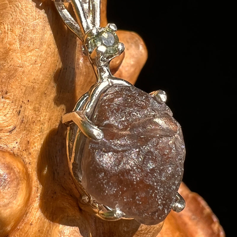 Colombianite & Moldavite Necklace Sterling Silver #5168-Moldavite Life