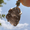 Colombianite & Moldavite Necklace Sterling Silver #5168-Moldavite Life