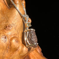 Colombianite & Moldavite Necklace Sterling Silver #5170-Moldavite Life