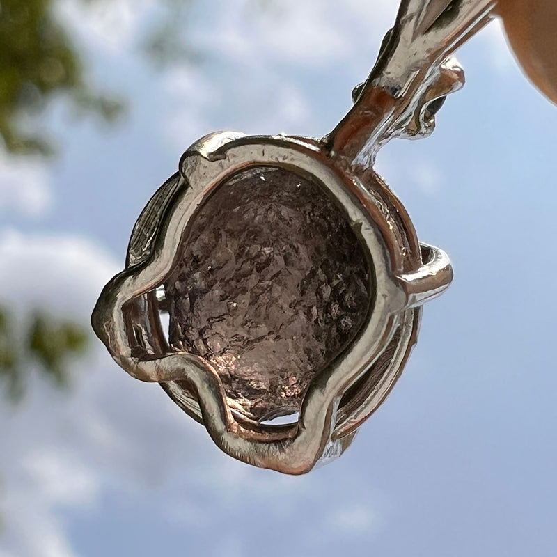 Colombianite & Moldavite Necklace Sterling Silver #5171-Moldavite Life
