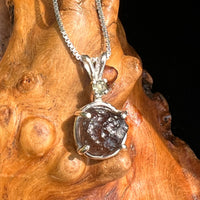 Colombianite & Moldavite Necklace Sterling Silver #5171-Moldavite Life