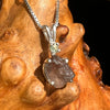 Colombianite & Moldavite Necklace Sterling Silver #5174-Moldavite Life