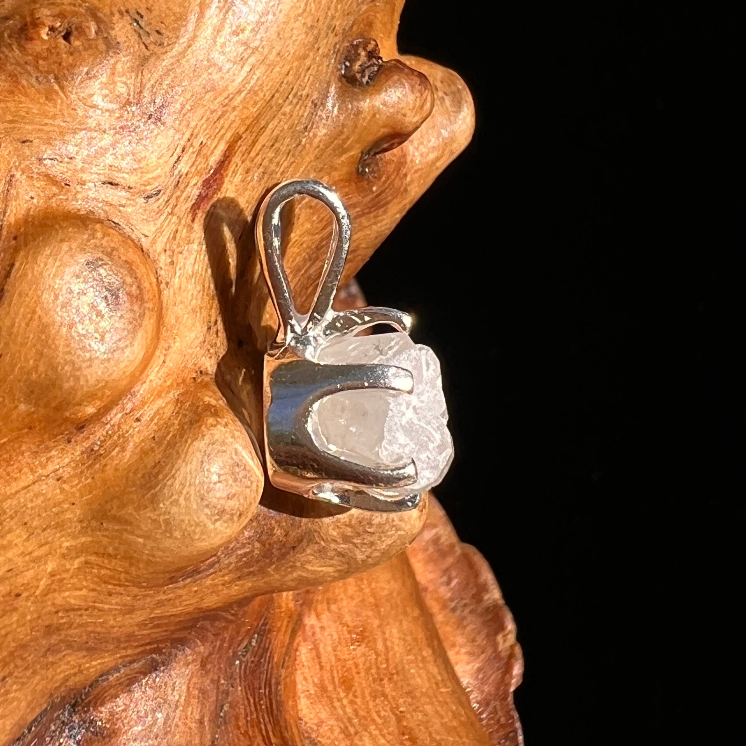 Colorado Phenakite Crystal Pendant Sterling #7075-Moldavite Life