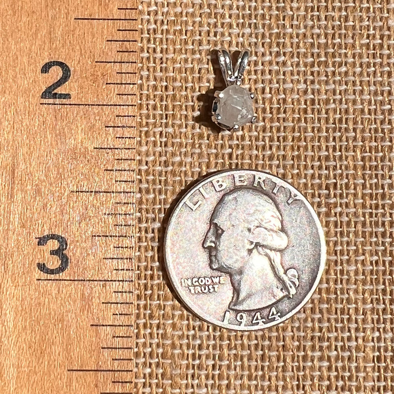 Colorado Phenakite Crystal Pendant Sterling #7075-Moldavite Life