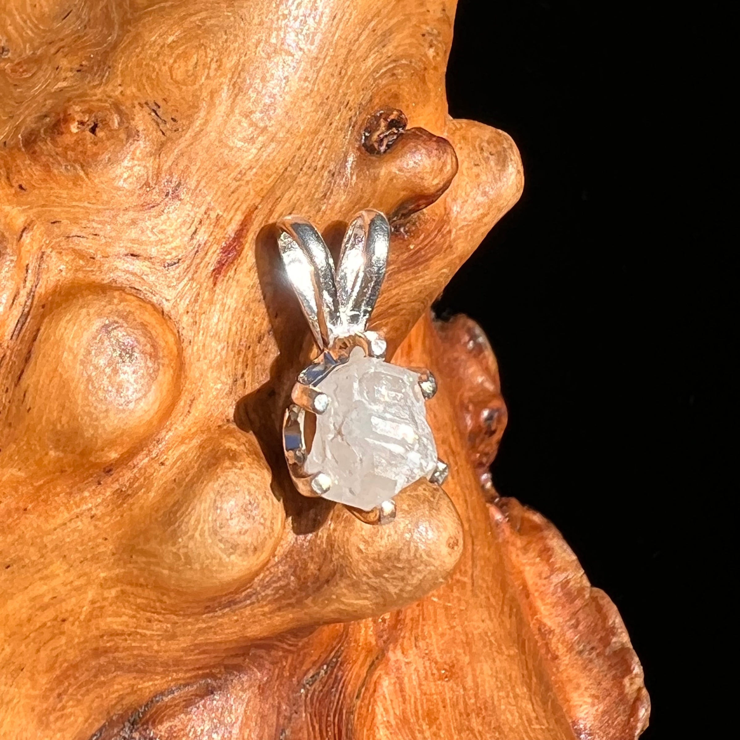 Colorado Phenakite Crystal Pendant Sterling #7075-Moldavite Life