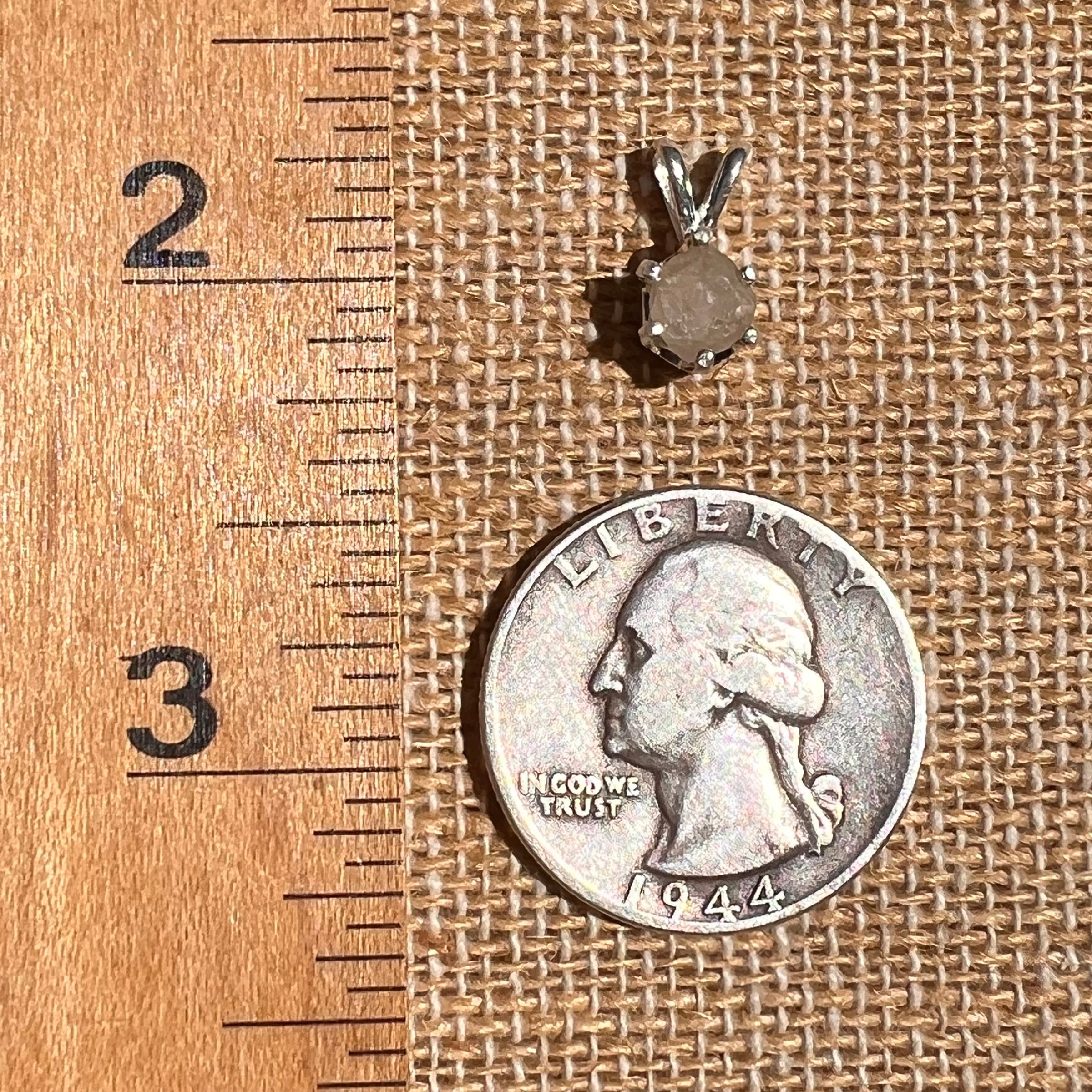 Colorado Phenakite Crystal Pendant Sterling #7080-Moldavite Life