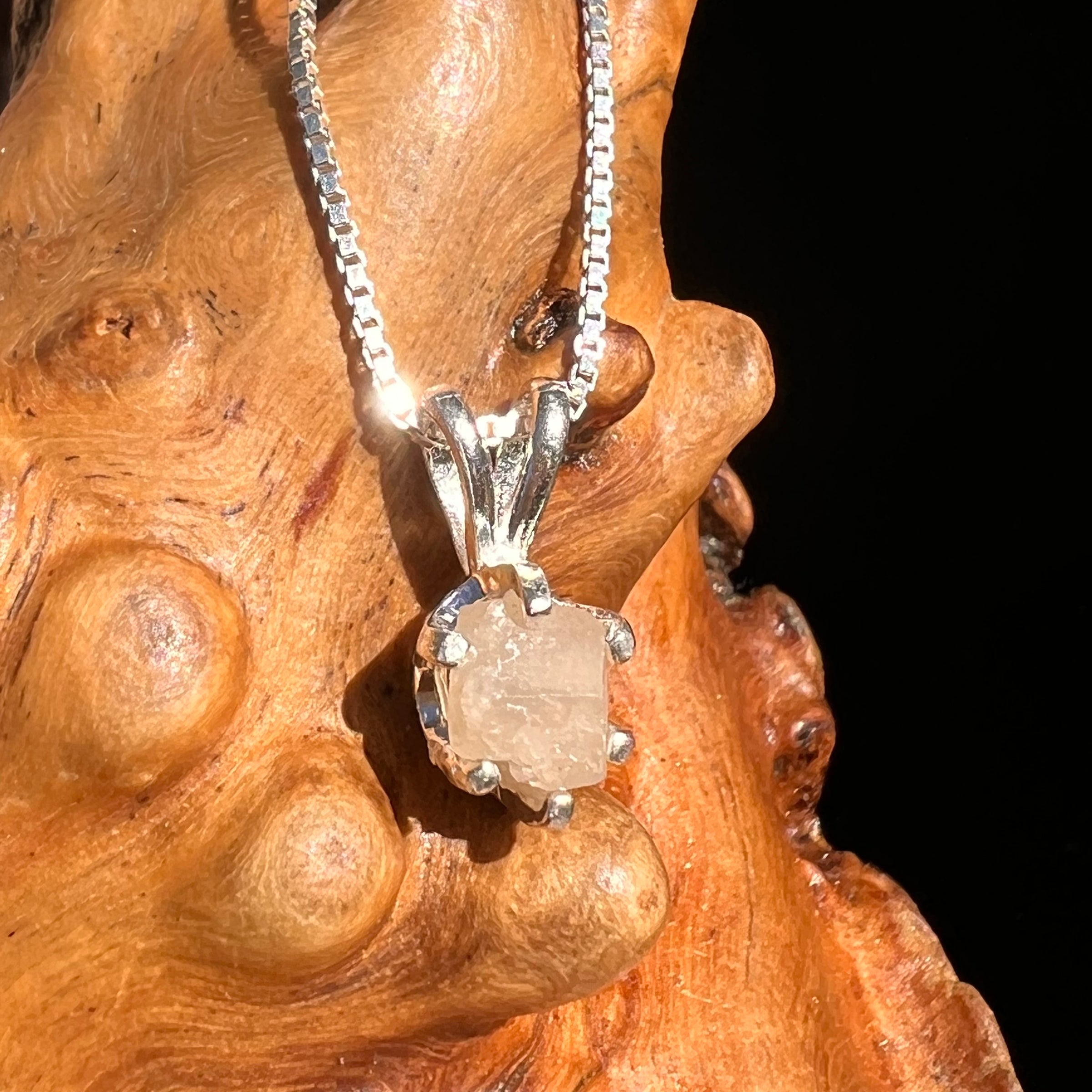 Colorado Phenakite Crystal Pendant Sterling #7082-Moldavite Life