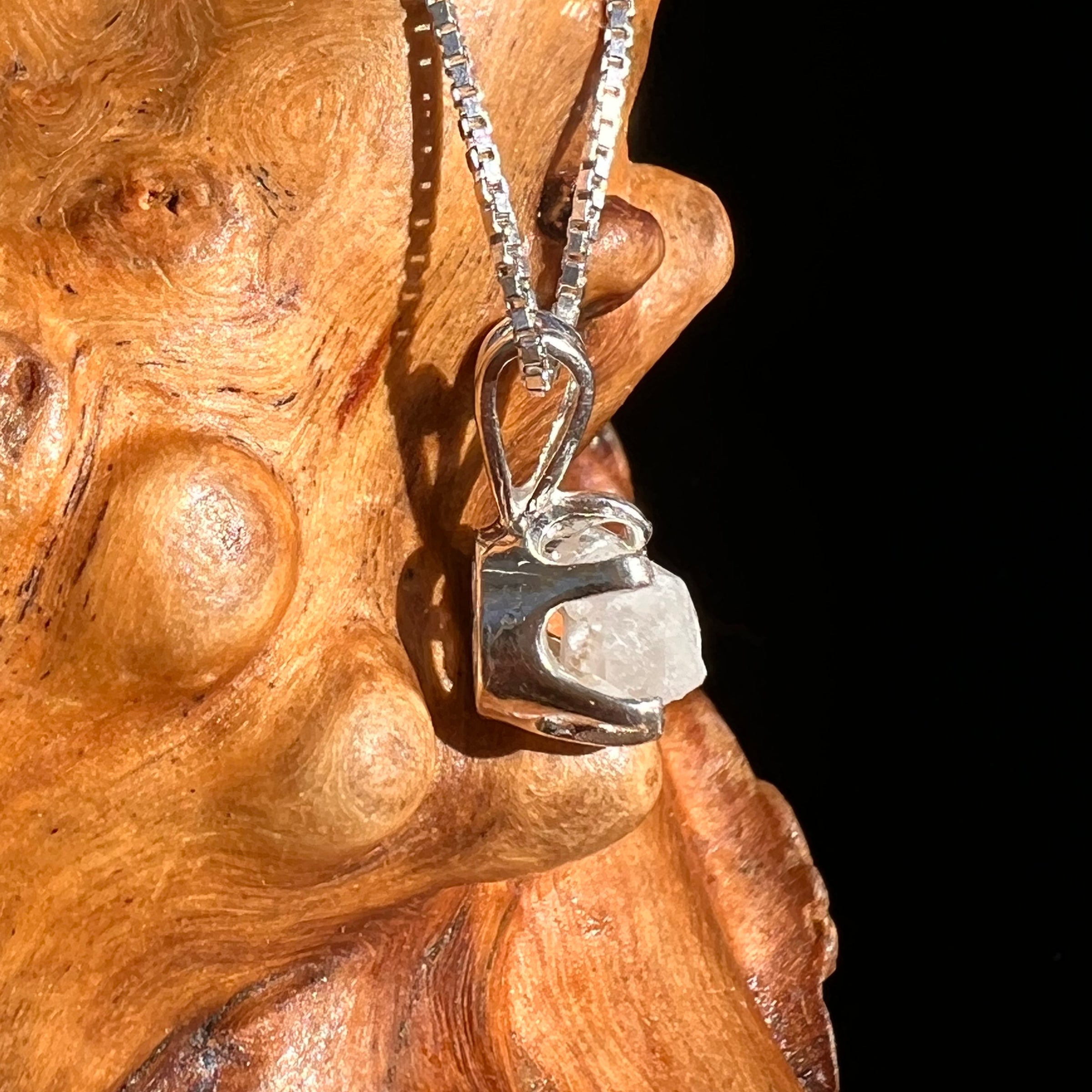 Colorado Phenakite Crystal Pendant Sterling #7087-Moldavite Life