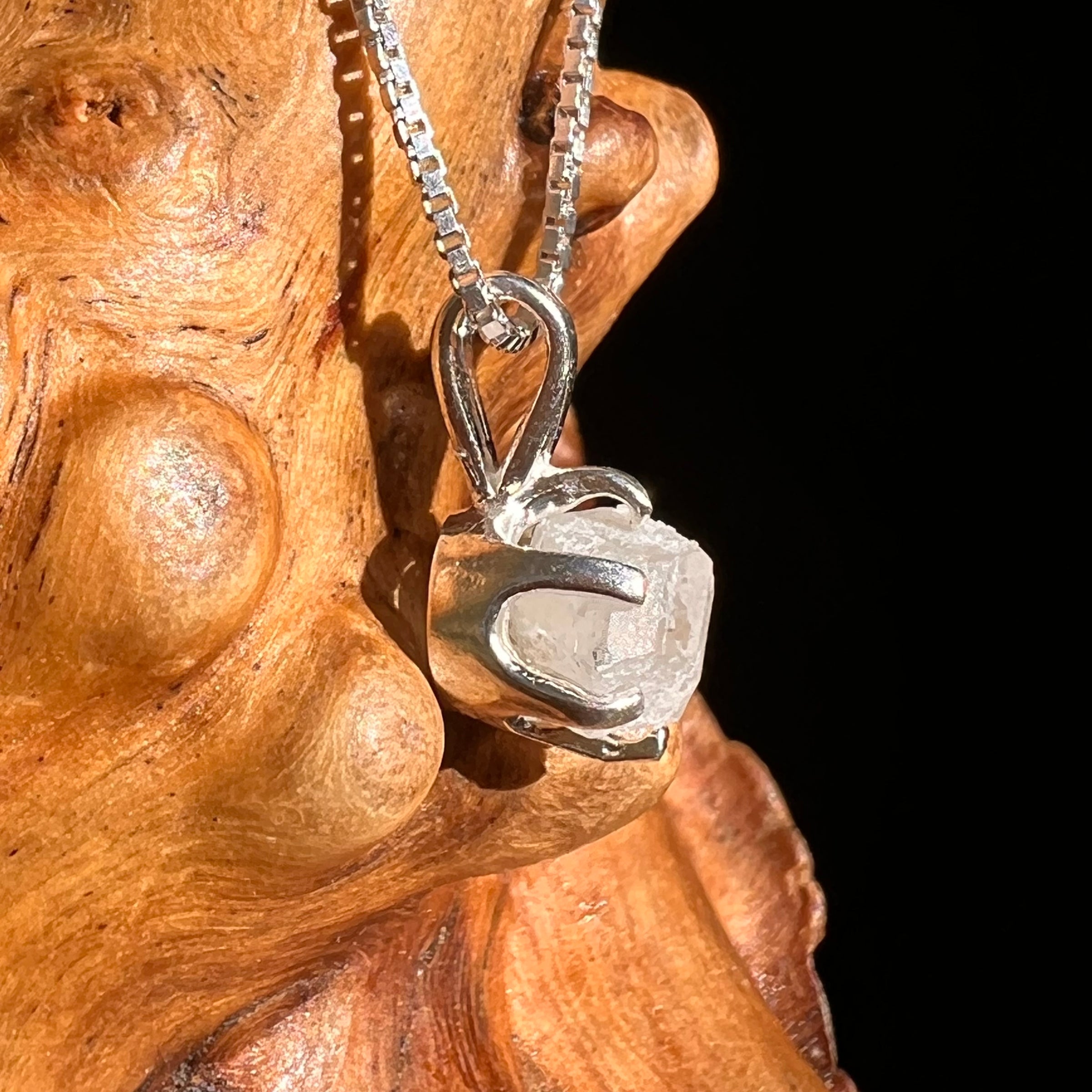 Colorado Phenakite Crystal Pendant Sterling #7089-Moldavite Life