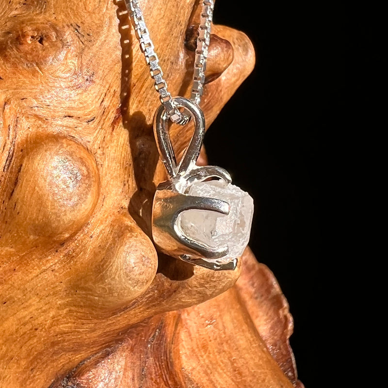 Colorado Phenakite Crystal Pendant Sterling #7089-Moldavite Life