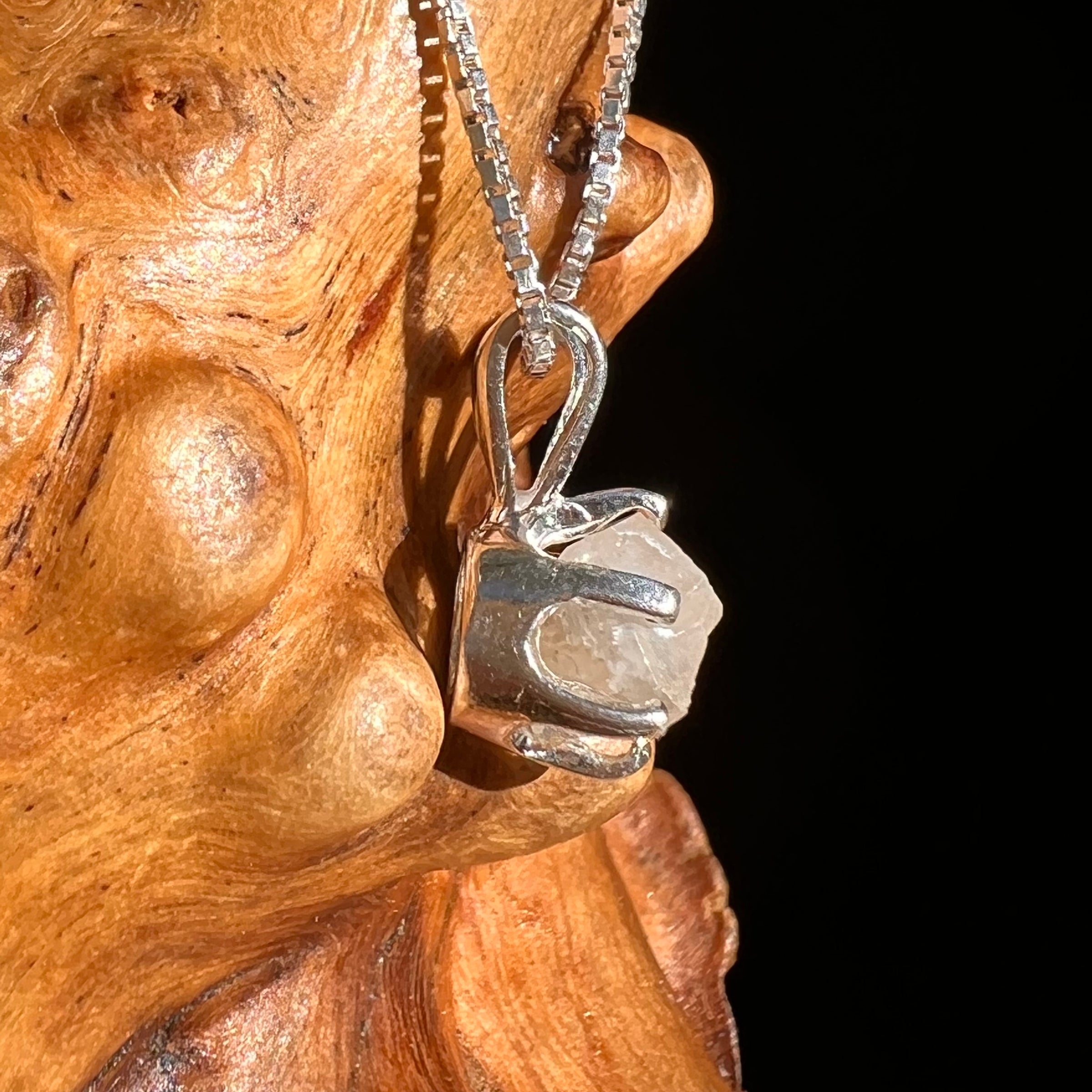 Colorado Phenakite Crystal Pendant Sterling #7091-Moldavite Life