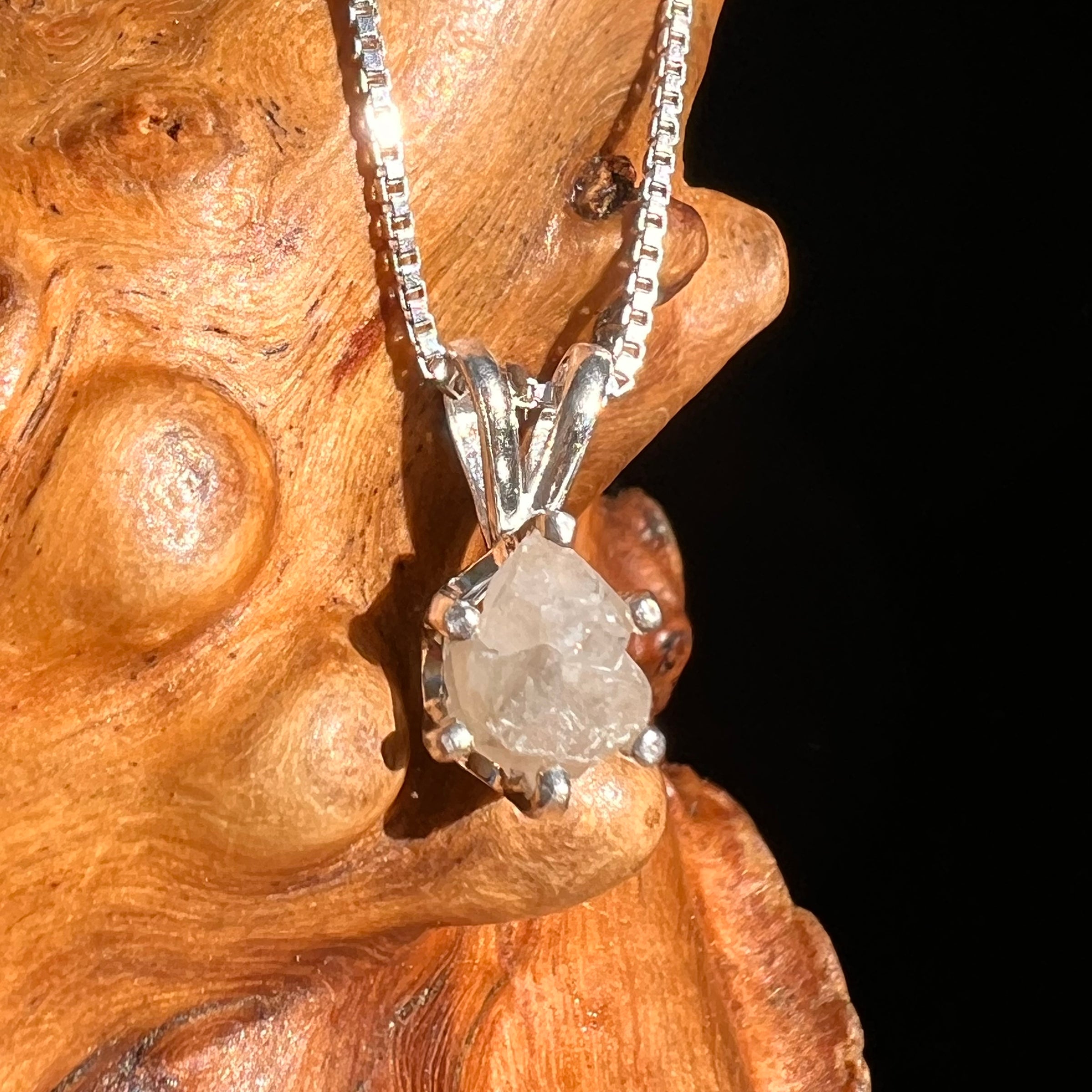 Colorado Phenakite Crystal Pendant Sterling #7091-Moldavite Life