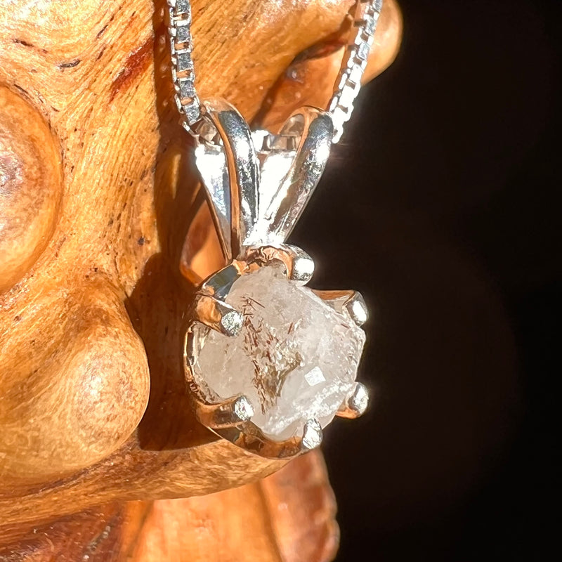 Colorado Phenakite Crystal Pendant Sterling #7092-Moldavite Life