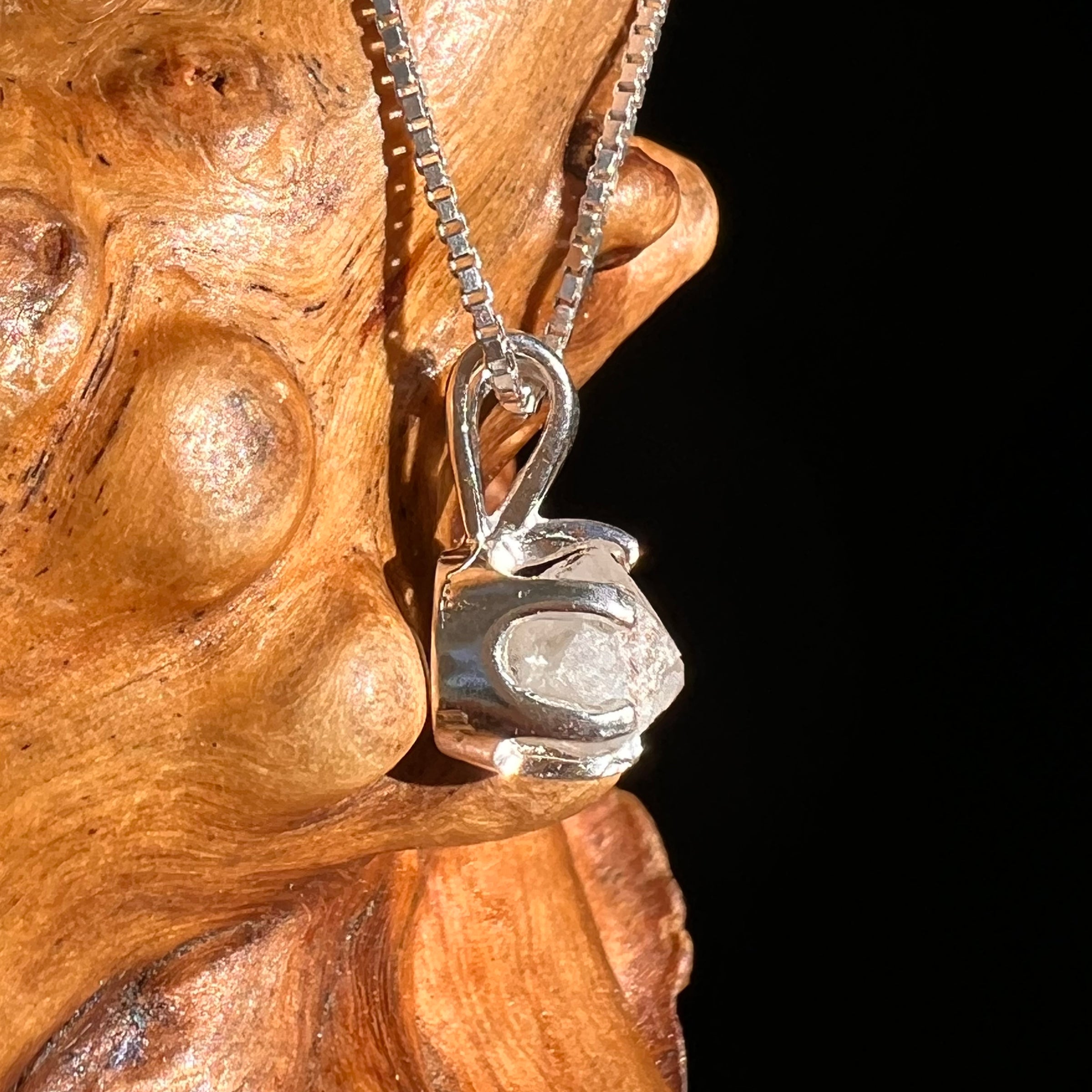 Colorado Phenakite Crystal Pendant Sterling #7092-Moldavite Life