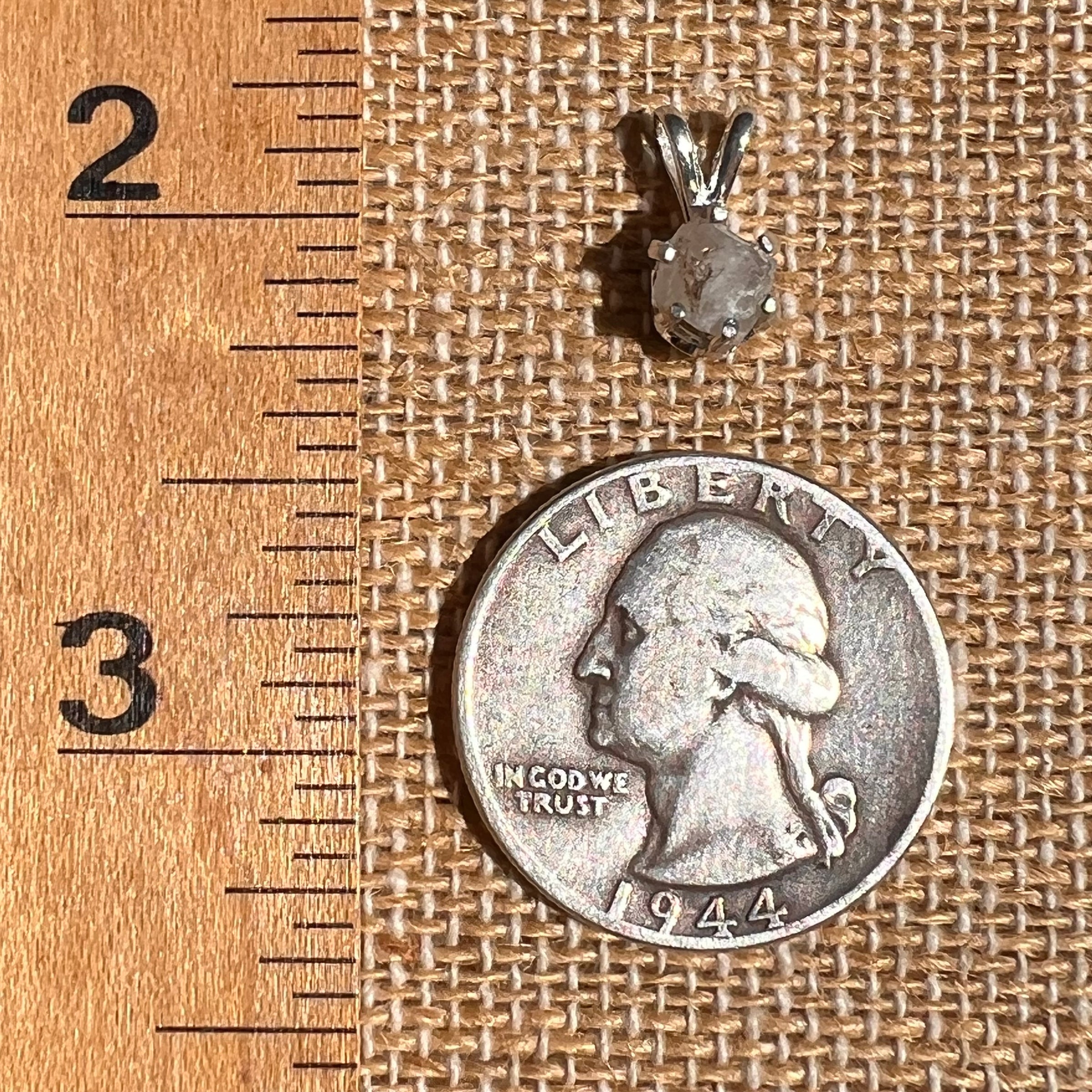 Colorado Phenakite Crystal Pendant Sterling #7092-Moldavite Life