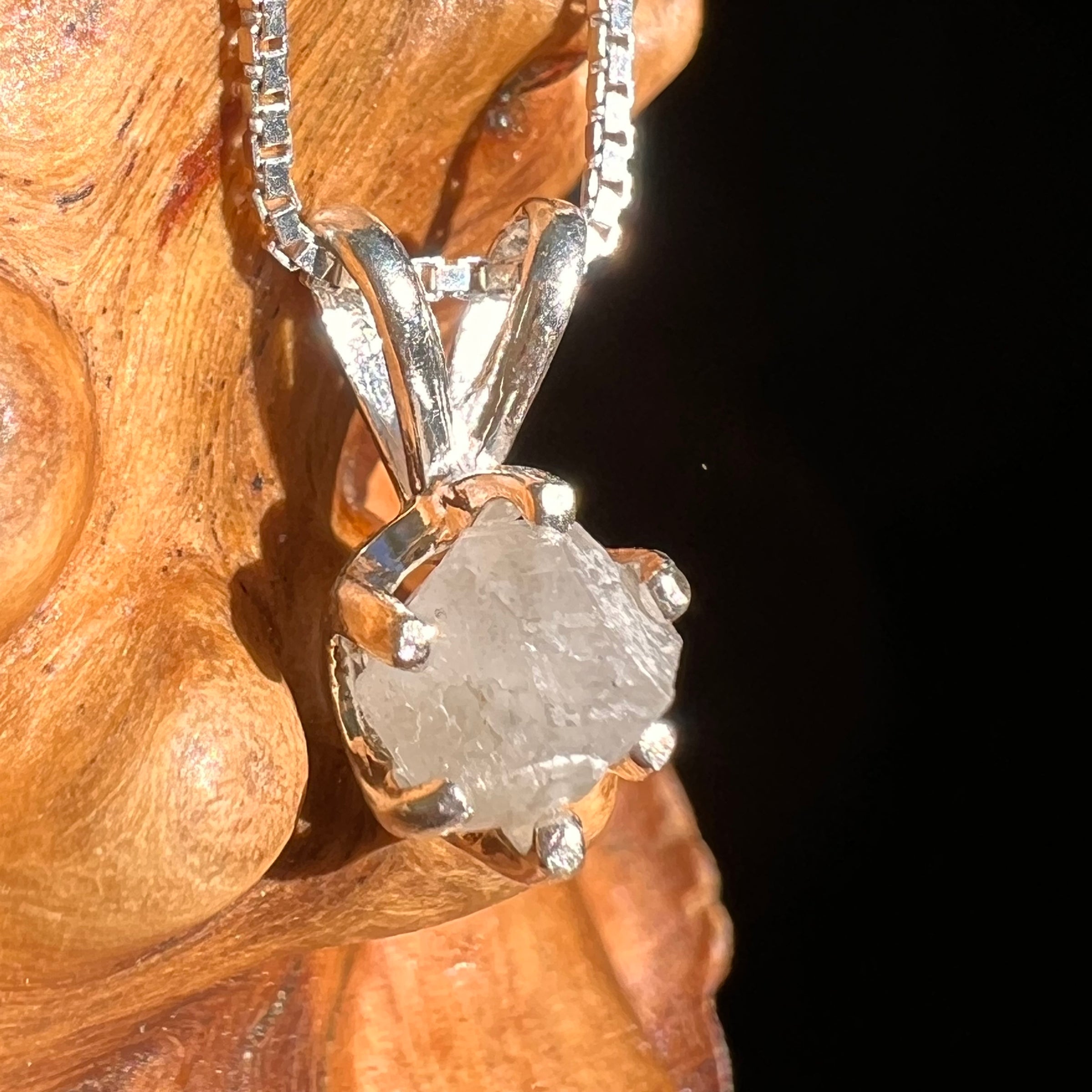 Colorado Phenakite Crystal Pendant Sterling #7093-Moldavite Life