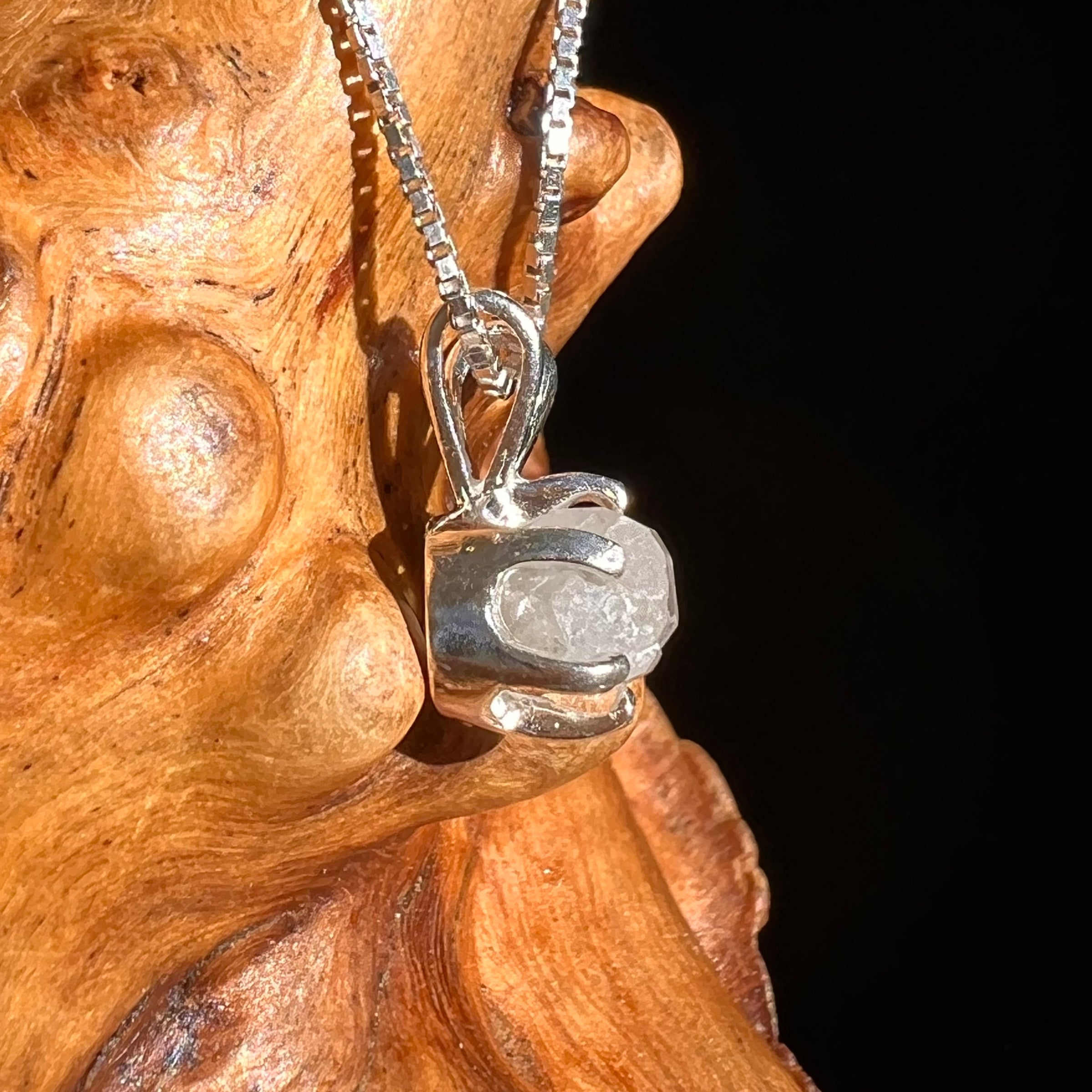 Colorado Phenakite Crystal Pendant Sterling #7093-Moldavite Life