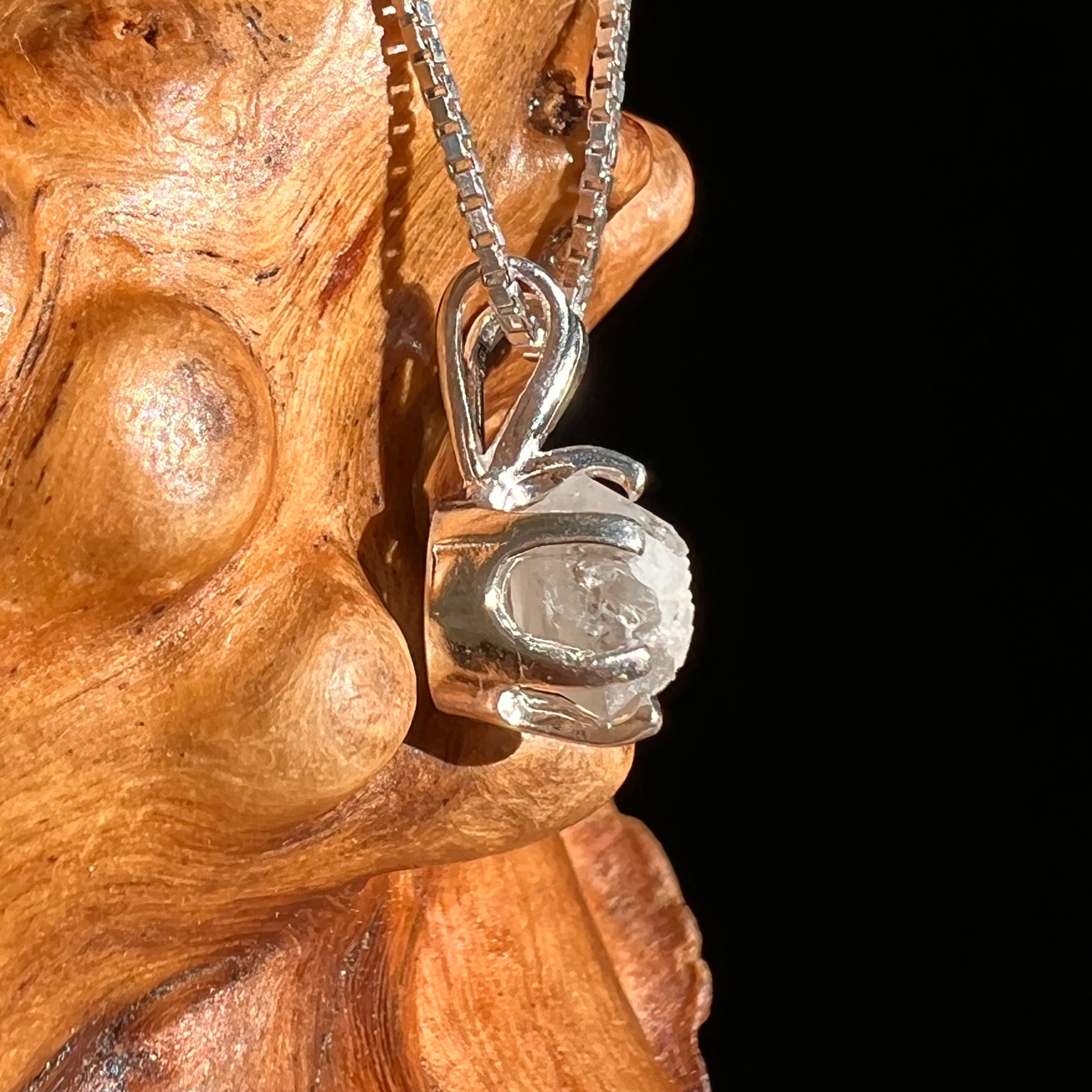 Colorado Phenakite Crystal Pendant Sterling #7094-Moldavite Life