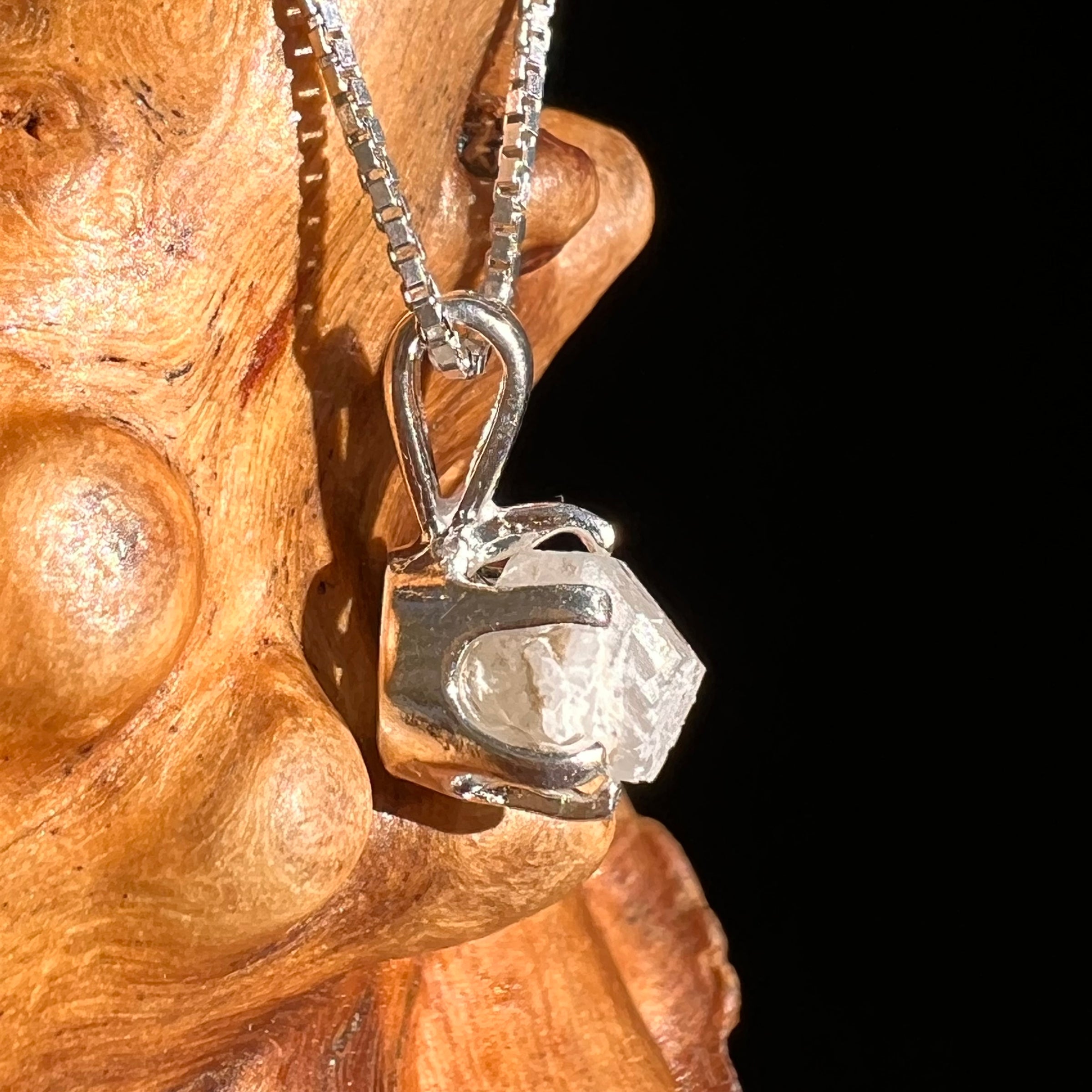 Colorado Phenakite Crystal Pendant Sterling #7098-Moldavite Life