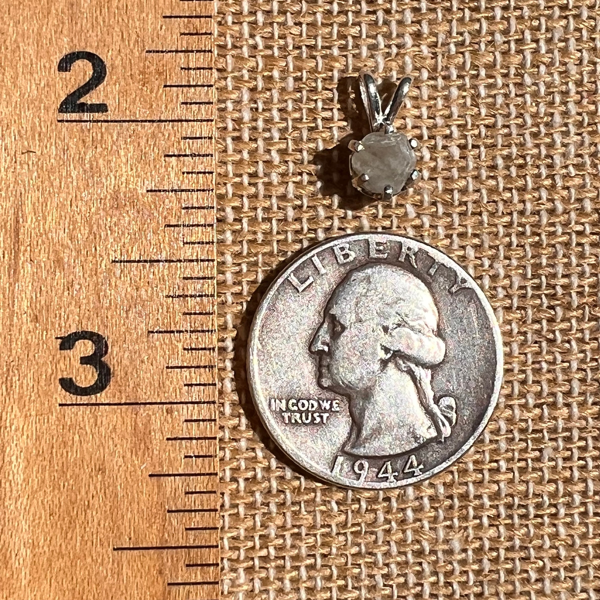 Colorado Phenakite Crystal Pendant Sterling #7099-Moldavite Life