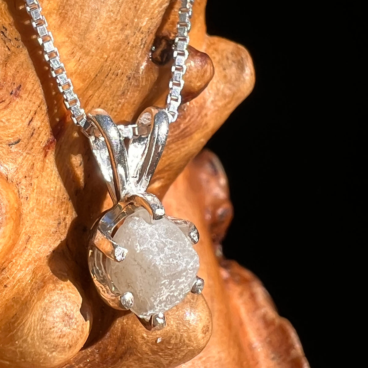 Colorado Phenakite Crystal Pendant Sterling #7100-Moldavite Life