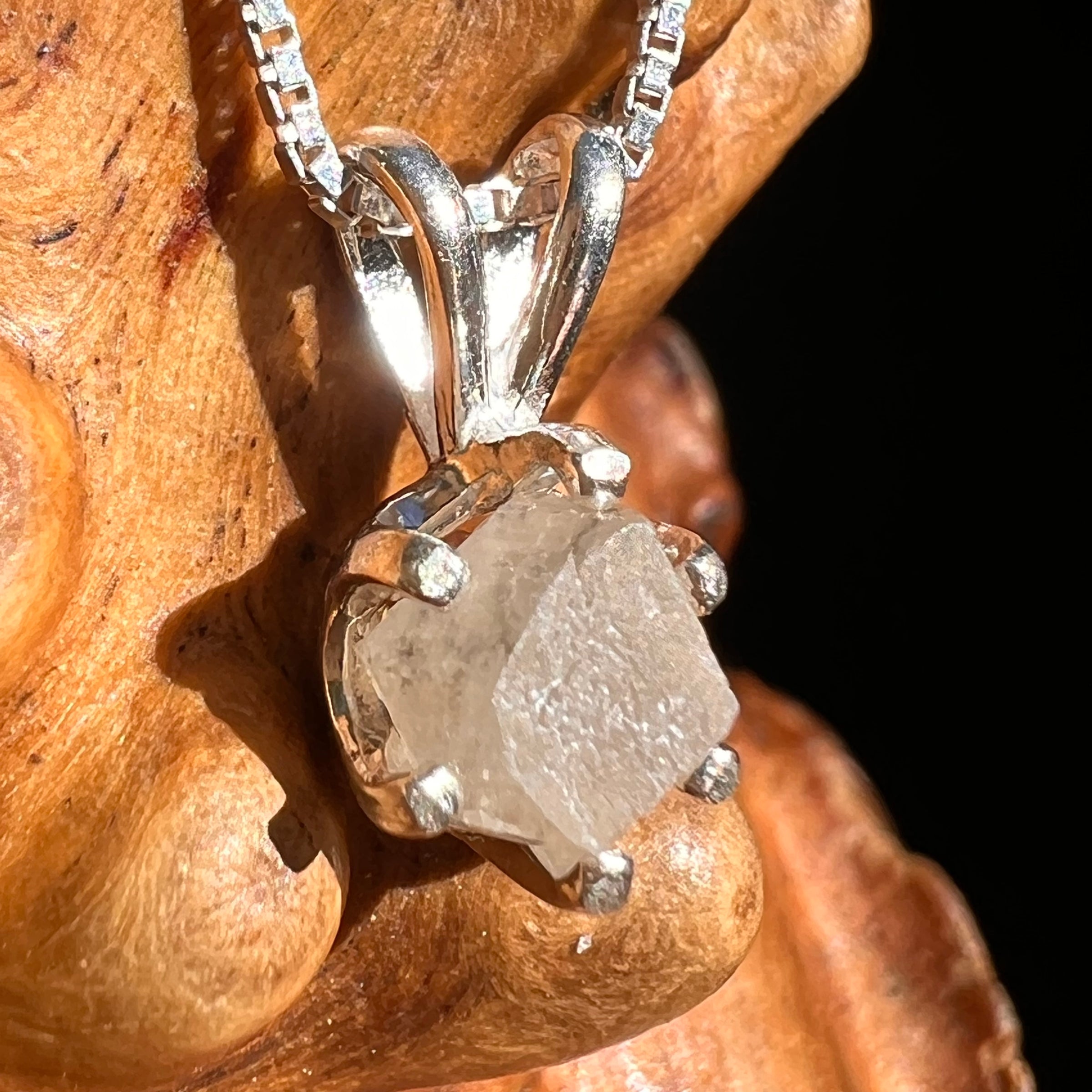 Colorado Phenakite Crystal Pendant Sterling #7102-Moldavite Life