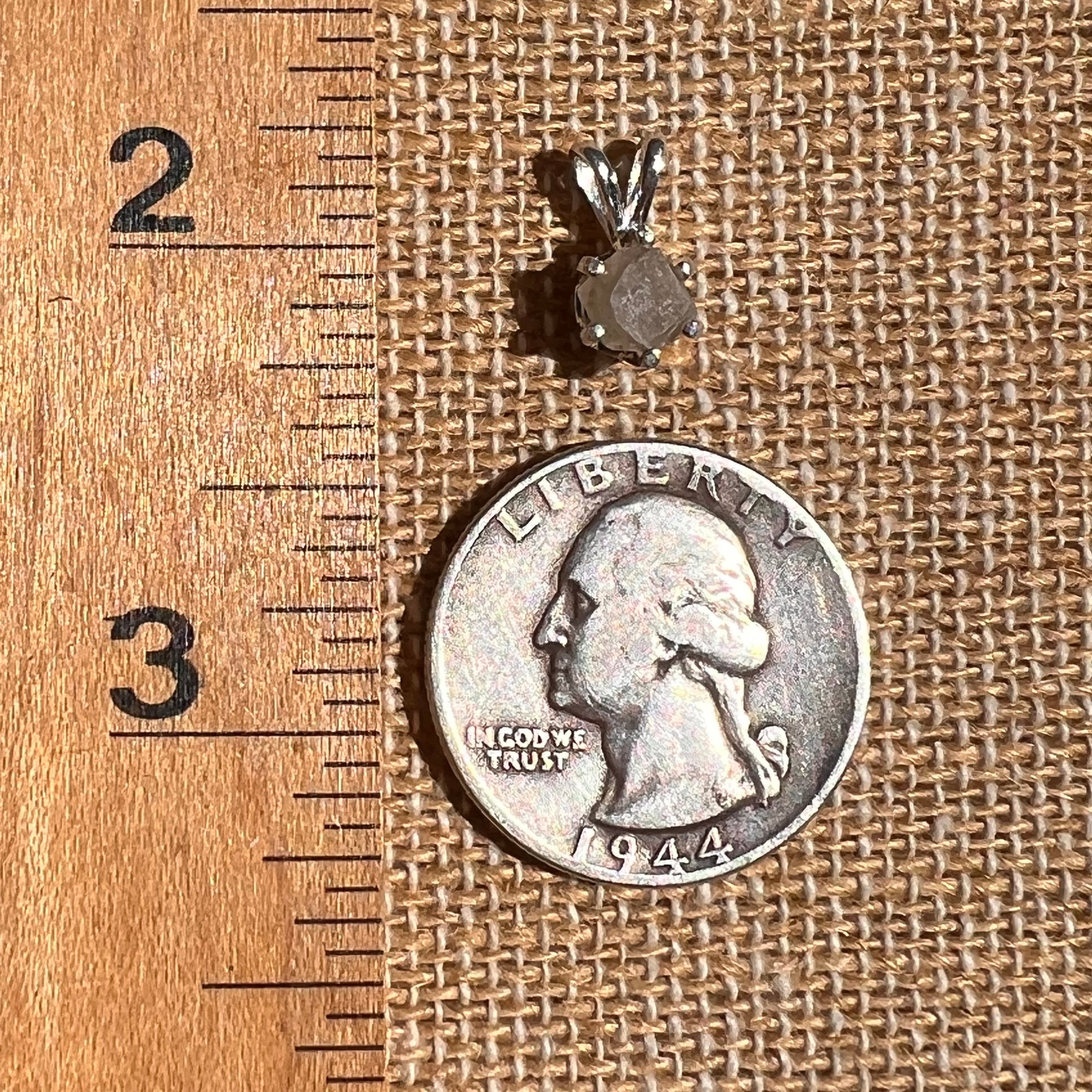 Colorado Phenakite Crystal Pendant Sterling #7102-Moldavite Life