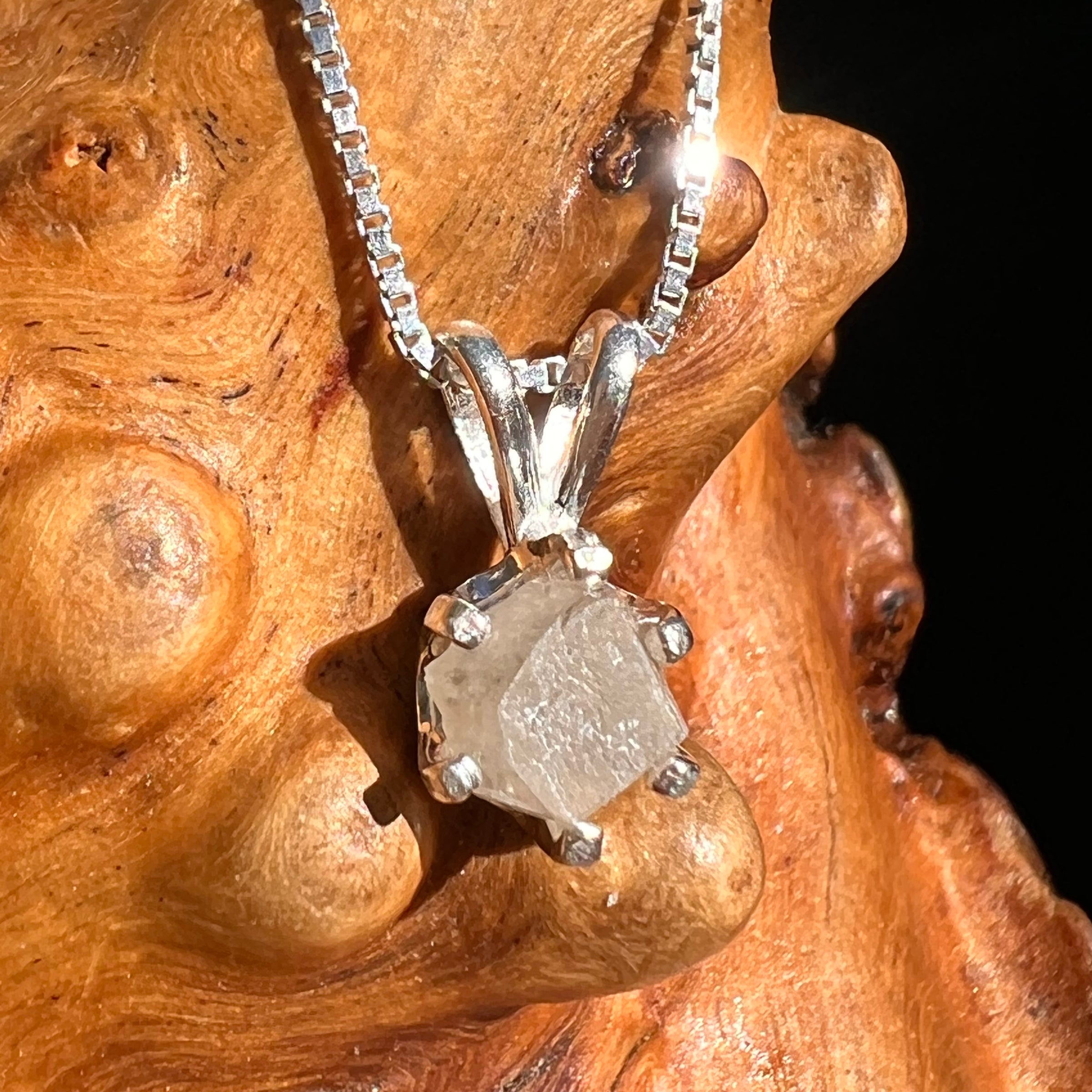 Colorado Phenakite Crystal Pendant Sterling #7102-Moldavite Life