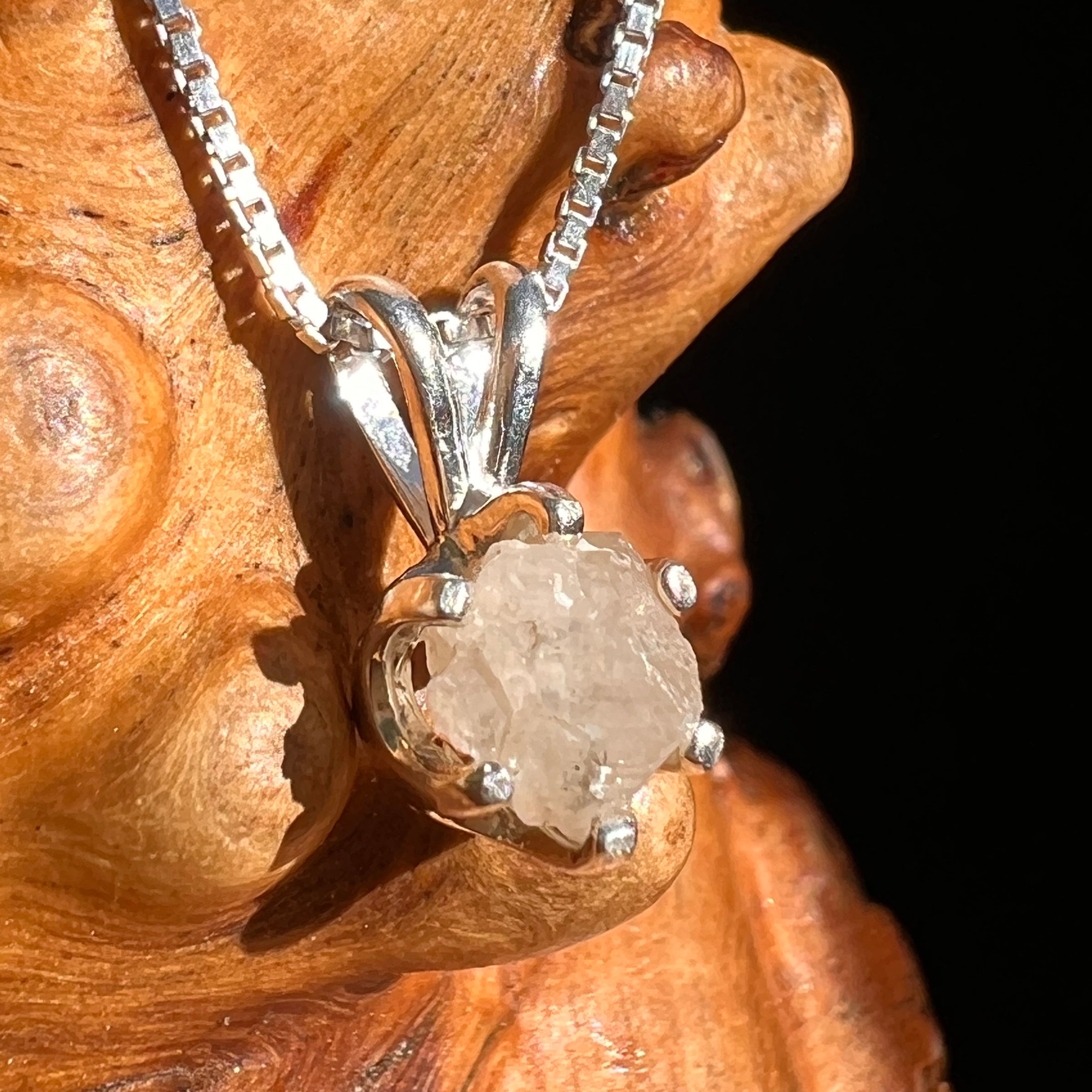 Colorado Phenakite Crystal Pendant Sterling #7103-Moldavite Life