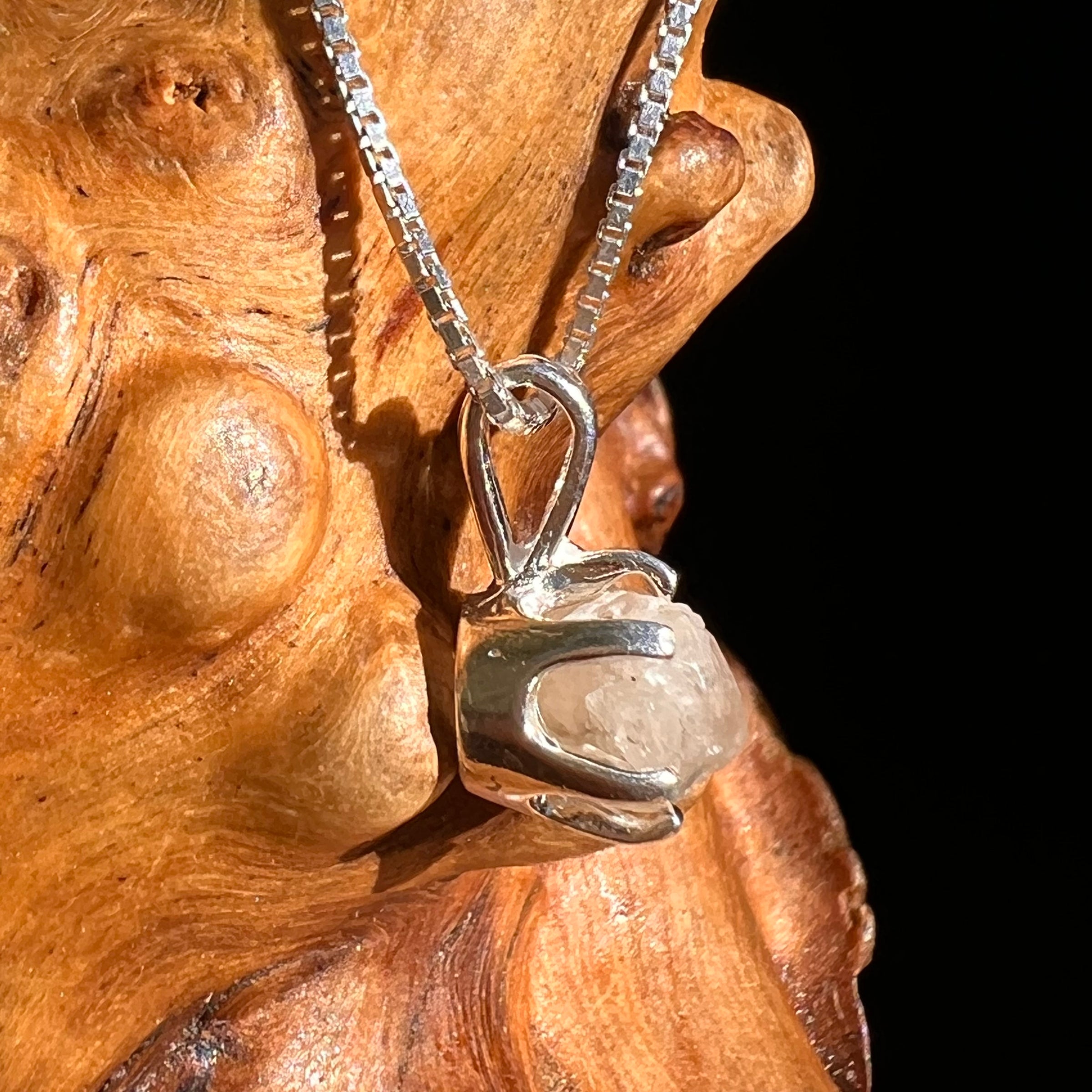 Colorado Phenakite Crystal Pendant Sterling #7103-Moldavite Life