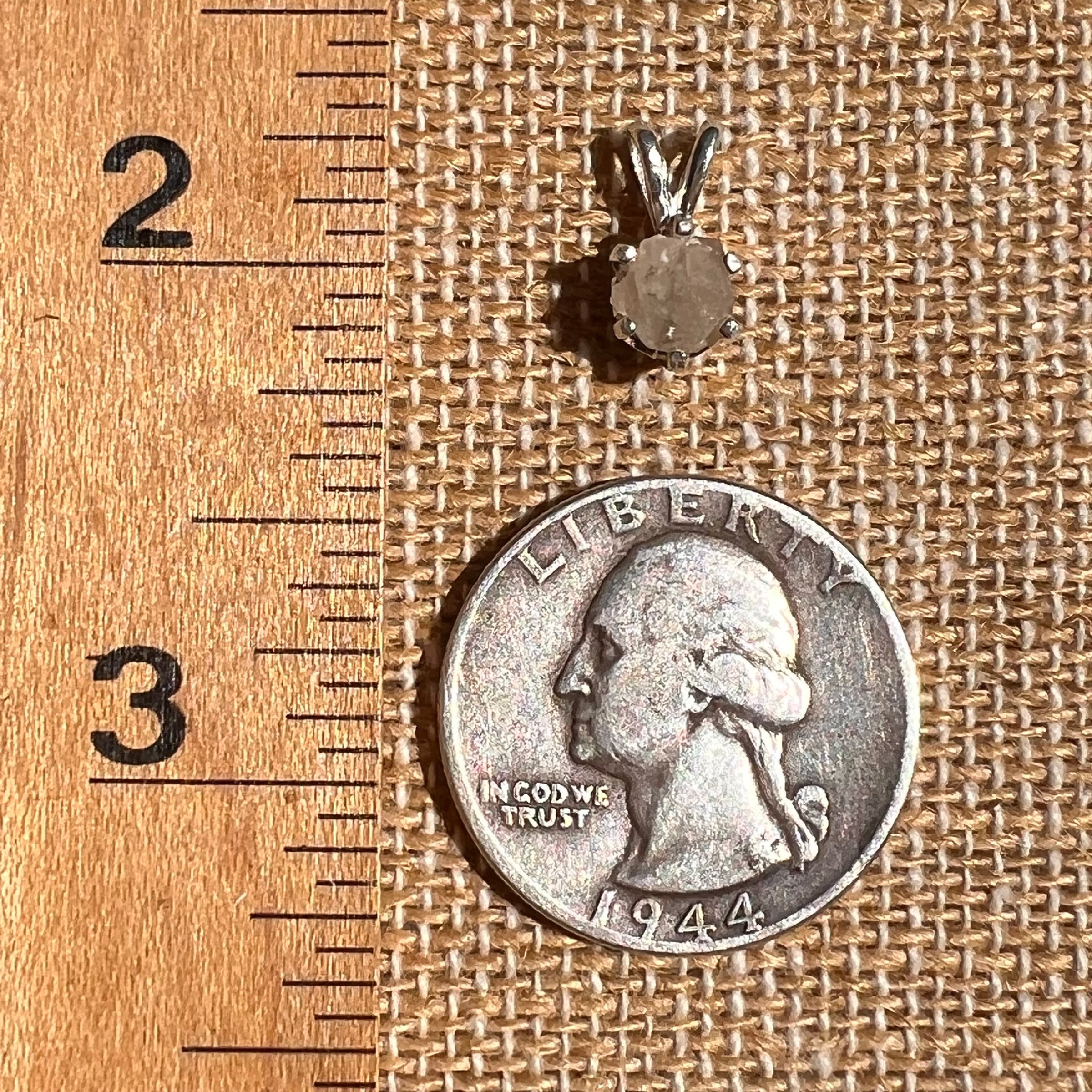 Colorado Phenakite Crystal Pendant Sterling #7103-Moldavite Life