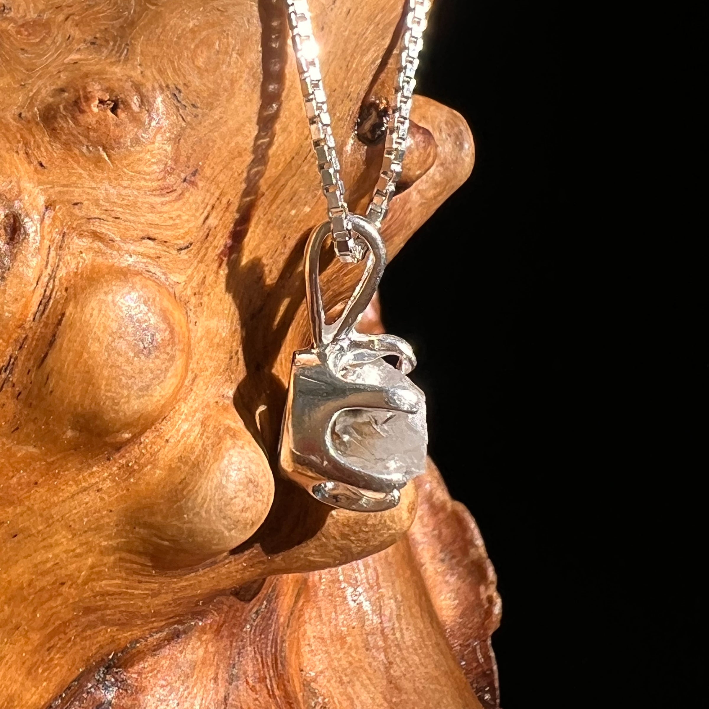 Colorado Phenakite Crystal Pendant Sterling #7104-Moldavite Life